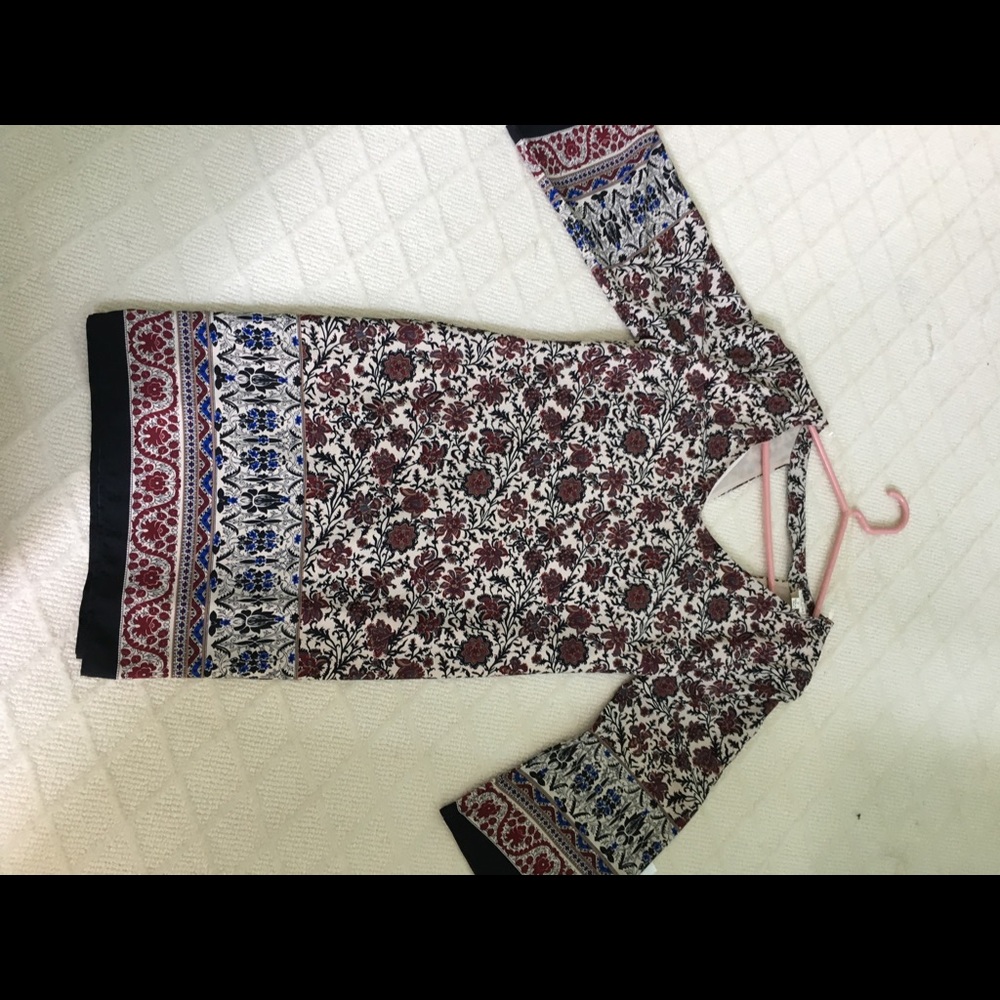 Cloud nine patterned shift dress